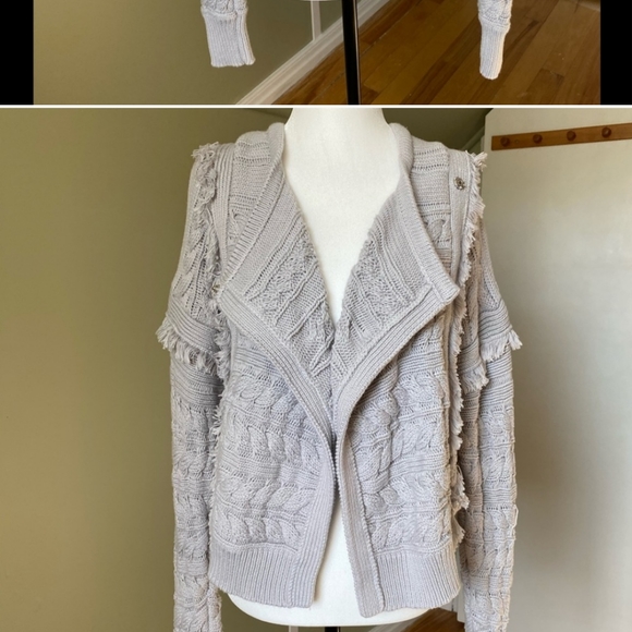 Banana Republic Fringe Moto Cardigan - Picture 2 of 2
